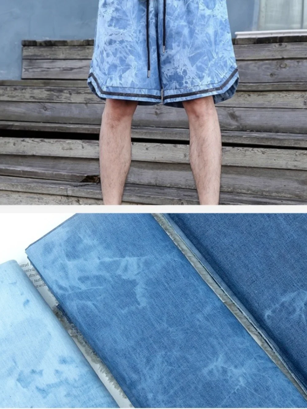 Washed Tied Denim Cloth Pure C - Summer Clothing Wholesale recension och pris