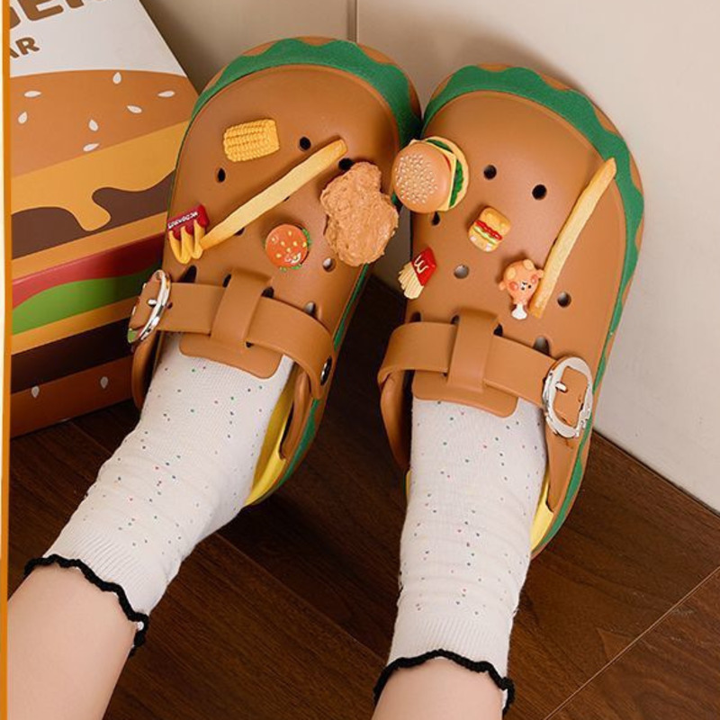 Funny Hamburger Summer Slipper - Summer Clothing Wraps recension och pris