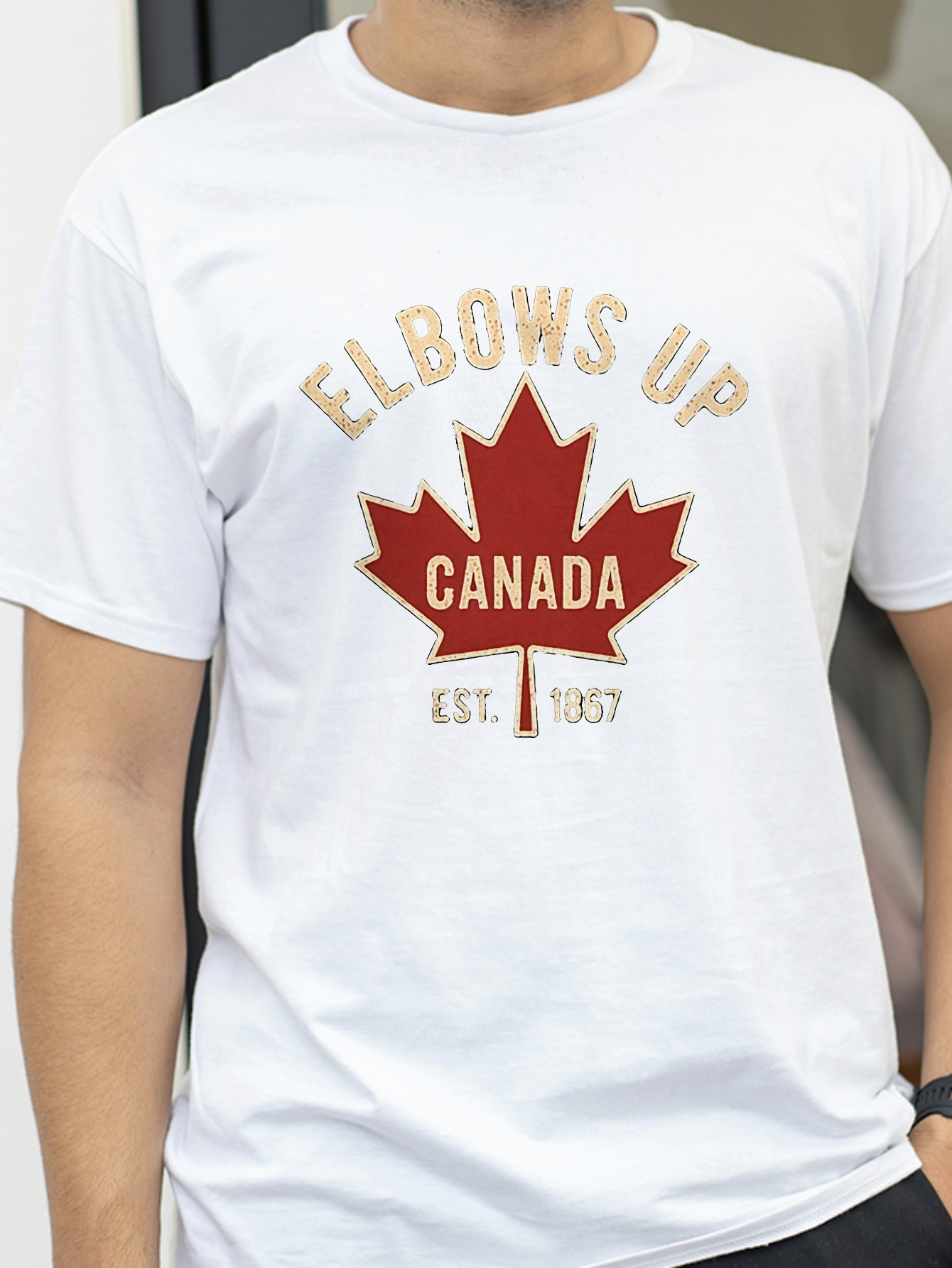 Elbows Up Canada T-shirt for M - Summer Clothing Women Canada recension och pris