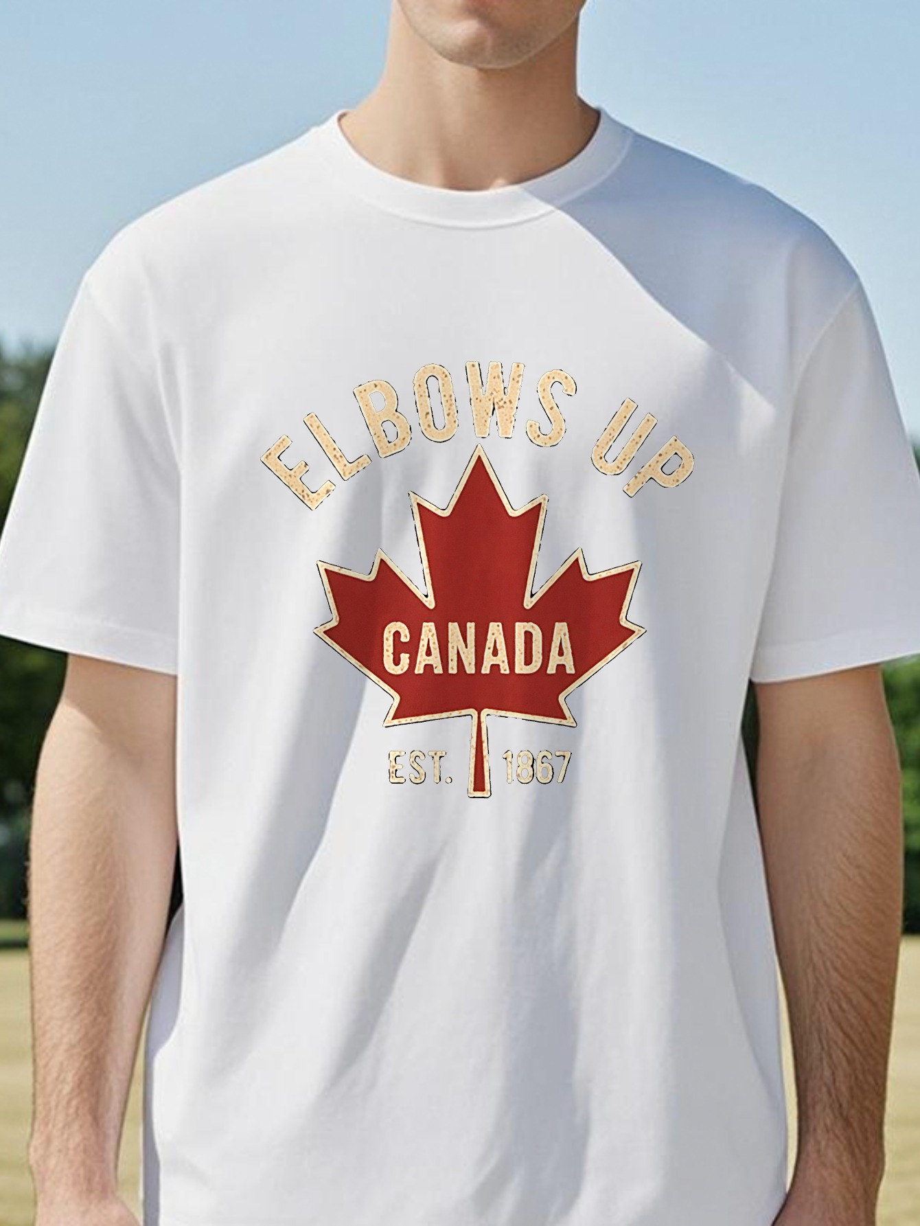 Elbows Up Canada T-shirt for M - Summer Clothing Women Canada recension och pris